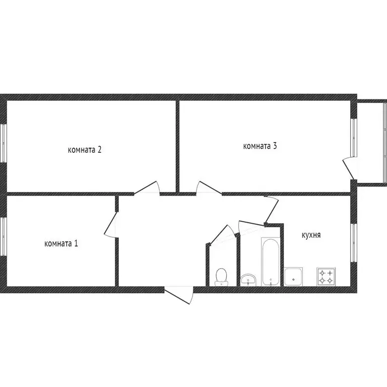 3-комнатная квартира: Златоуст, 3-й микрорайон проспекта имени Ю.А. ... - Фото 1