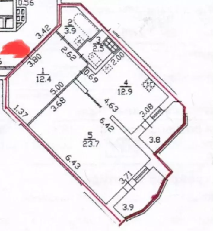 Квартира, 1 комната, 55 м - Фото 0
