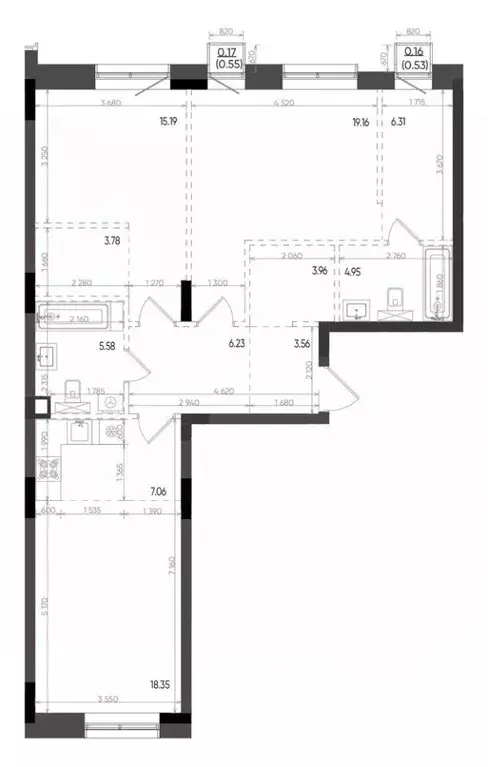 3-к кв. Татарстан, Казань Минтимер жилой комплекс (94.46 м) - Фото 1