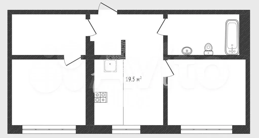 2-к. квартира, 46 м, 5/9 эт. - Фото 0