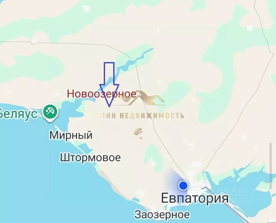 Участок в Крым, Евпатория городской округ, Новоозерное пгт, Озерный ... - Фото 1