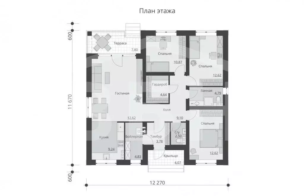 Дом в деревня Медовка, улица Майора Пономарёва, 155 (101.6 м) - Фото 1