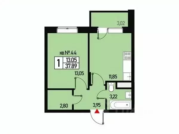 1-к кв. Москва ул. Генерала Донскова, 29к6 (34.0 м) - Фото 0