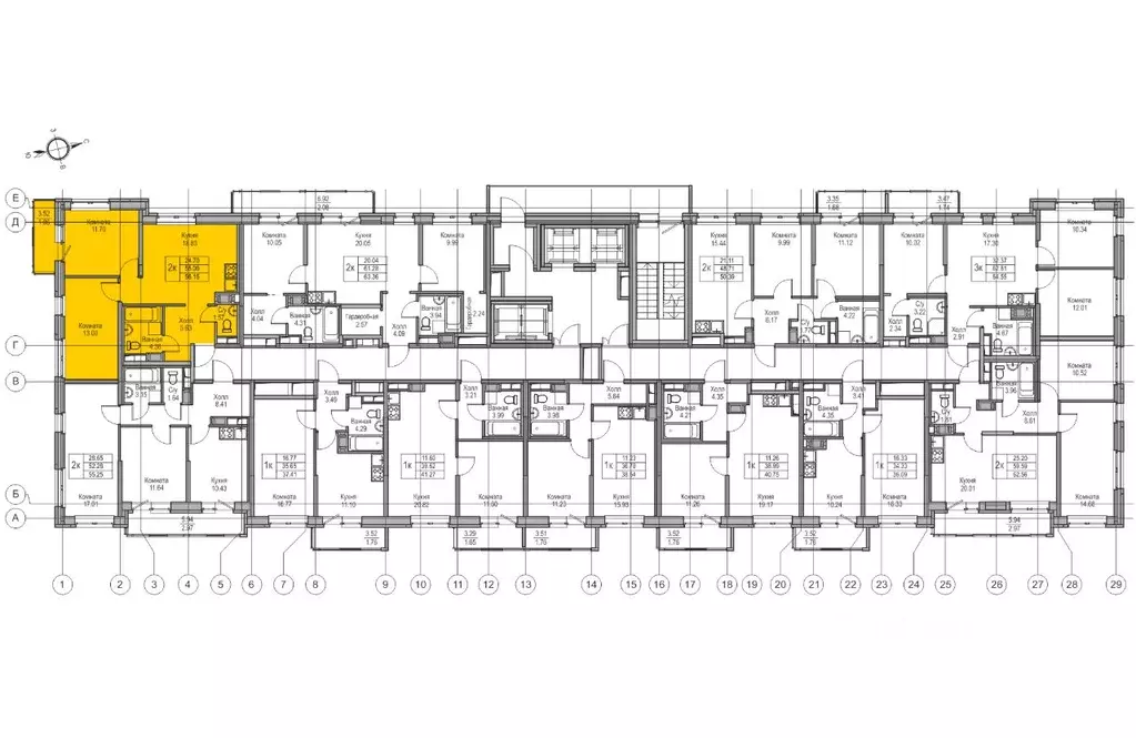 2-к кв. Санкт-Петербург ул. Ивинская, 1к3 (55.09 м) - Фото 1