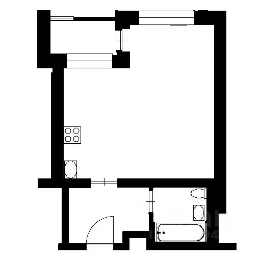 1-к кв. Новосибирская область, Новосибирск Тульская ул., 80 (33.1 м) - Фото 1