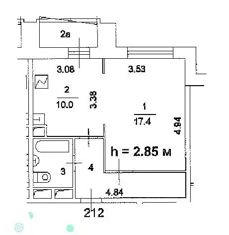 1-к кв. Москва Ягодная ул., 8к3 (40.0 м) - Фото 2