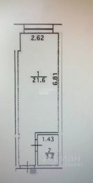 Студия Иркутская область, Шелехов 3-й мкр, 17/3 (24.8 м) - Фото 2