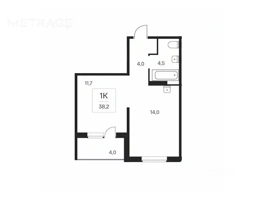 1-к кв. Новосибирская область, Новосибирск Кедровая ул., 80/3 (38.2 м) - Фото 1