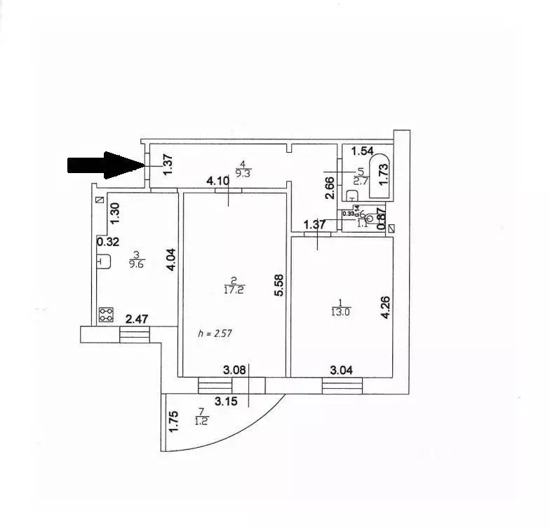 2-к кв. Татарстан, Казань ул. Абсалямова, 16 (53.0 м) - Фото 1