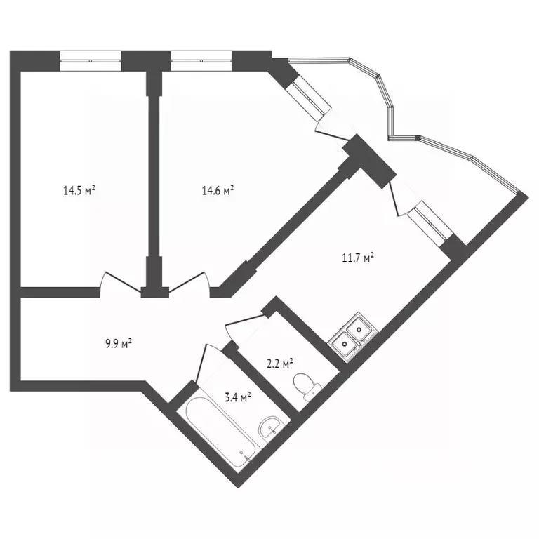 2-к кв. Севастополь ул. Челнокова, 19Ак2 (38.0 м) - Фото 2
