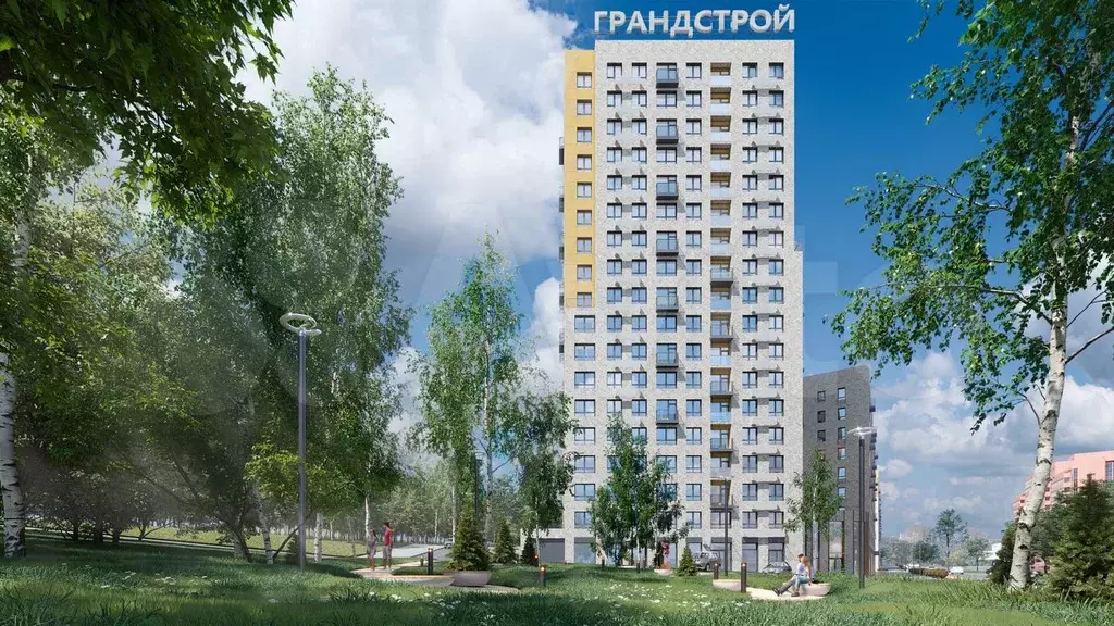 1-к. квартира, 41,4 м, 12/19 эт. - Фото 0