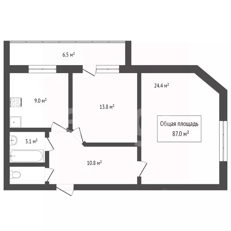 3-к кв. Томская область, Томск ул. Белинского, 18 (114.1 м) - Фото 0