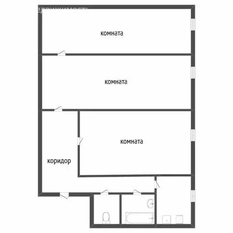 3-комнатная квартира: Улан-Удэ, улица Пушкина, 33П (58 м) - Фото 1