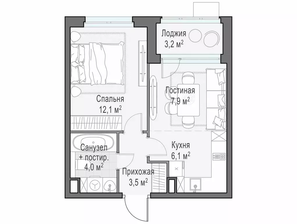 1-комнатная квартира: Мытищи, микрорайон 17А, ЖК Новое Медведково, к35 ... - Фото 0
