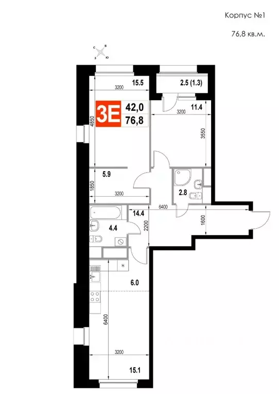 3-к кв. Московская область, Мытищи Пионерская ул., 10 (76.8 м) - Фото 1