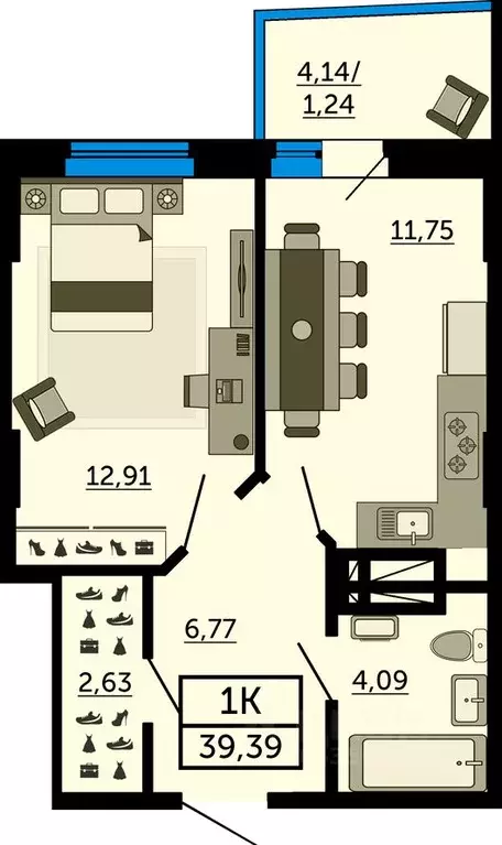 1-к кв. Ростовская область, Ростов-на-Дону, Нахичевань ул. 23-я Линия, ... - Фото 1