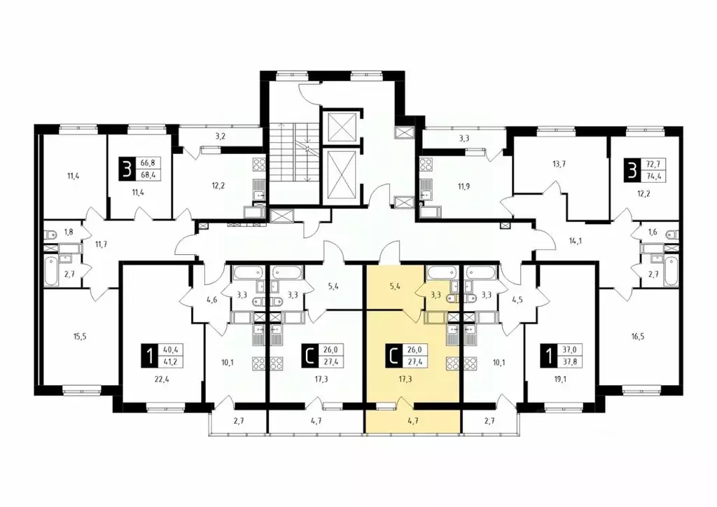 Студия Московская область, Подольск Красная Горка мкр, ул. Садовая, 14 ... - Фото 1