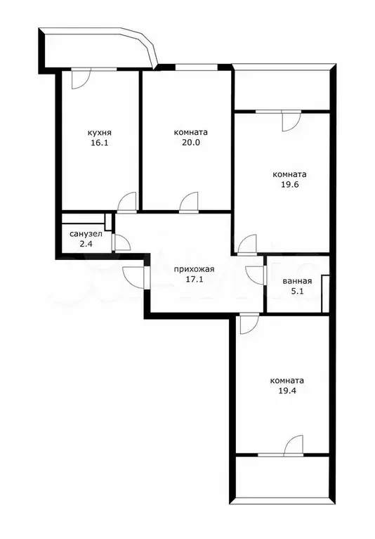 3-к. квартира, 115 м, 12/24 эт. - Фото 0