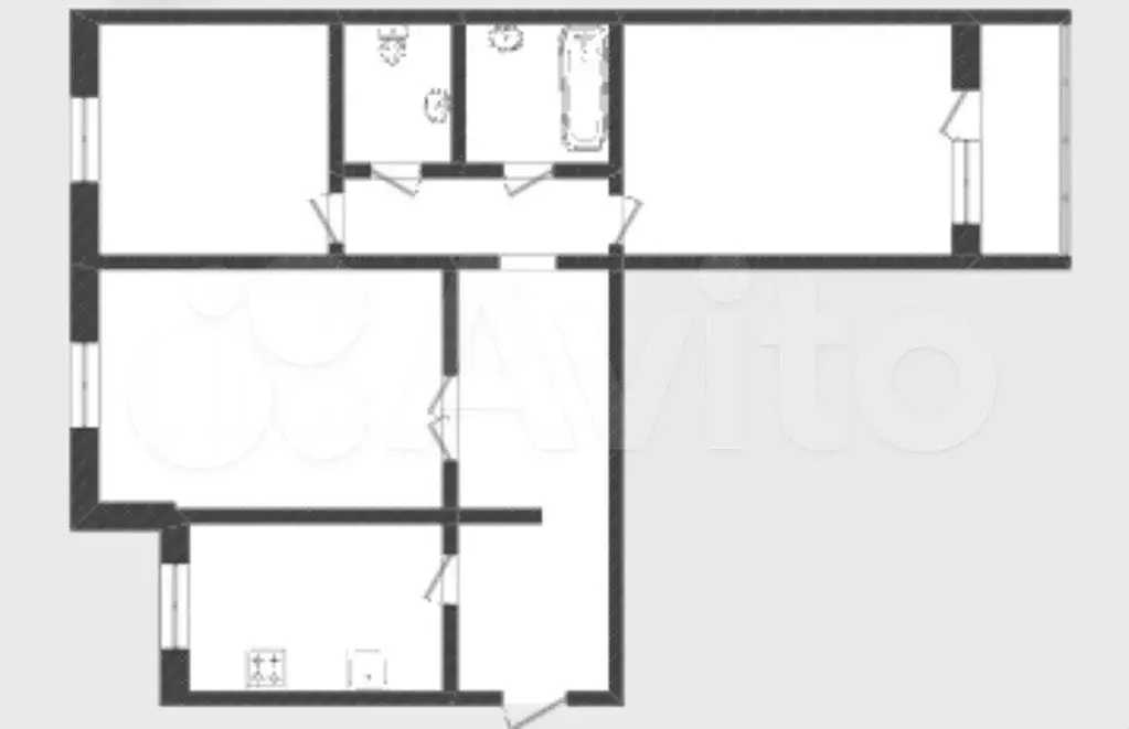 3-к. квартира, 66 м, 9/9 эт. - Фото 0