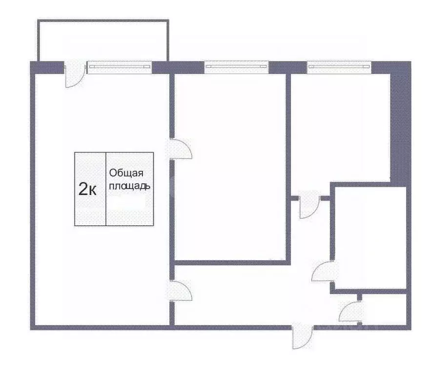2-к кв. Кемеровская область, Кемерово Октябрьский просп., 46 (43.7 м) - Фото 1