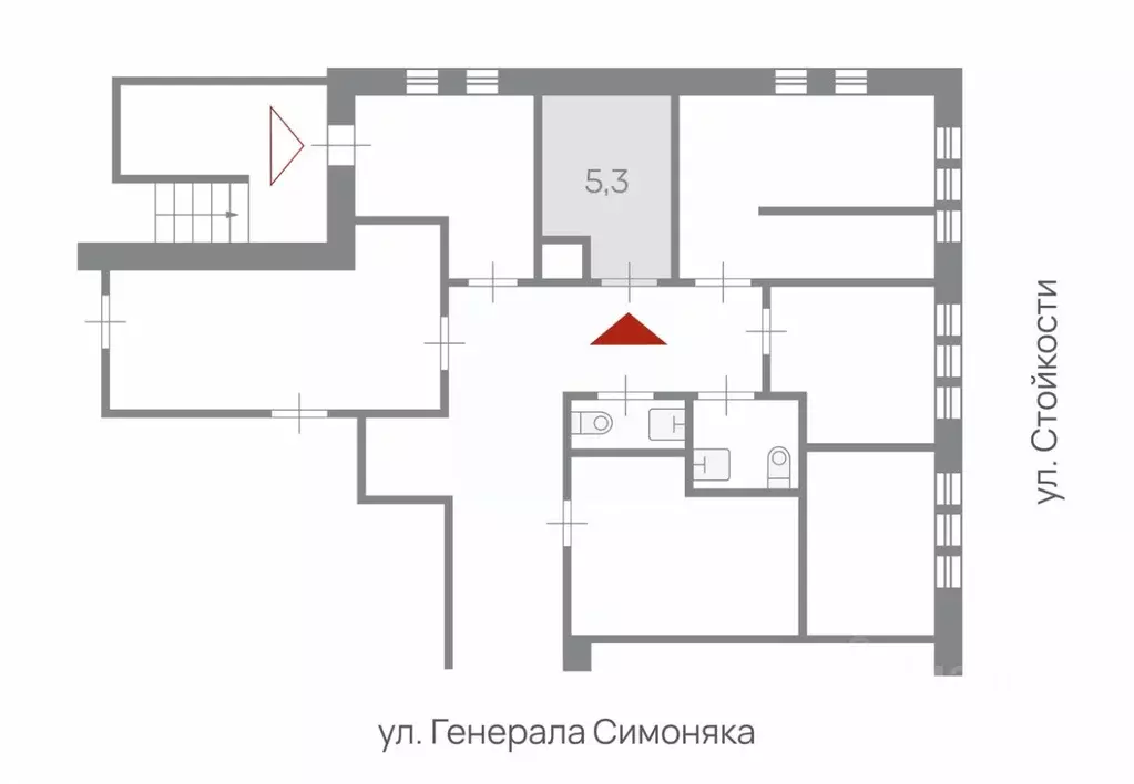 Офис в Санкт-Петербург ул. Генерала Симоняка, 10 (5 м) - Фото 1
