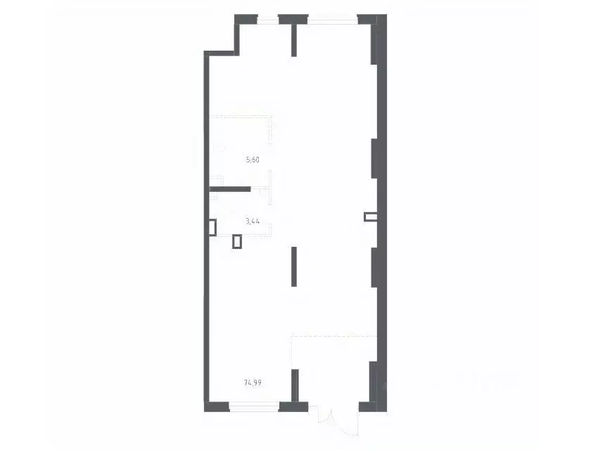Помещение свободного назначения в Москва № 35 кв-л,  (84 м) - Фото 1