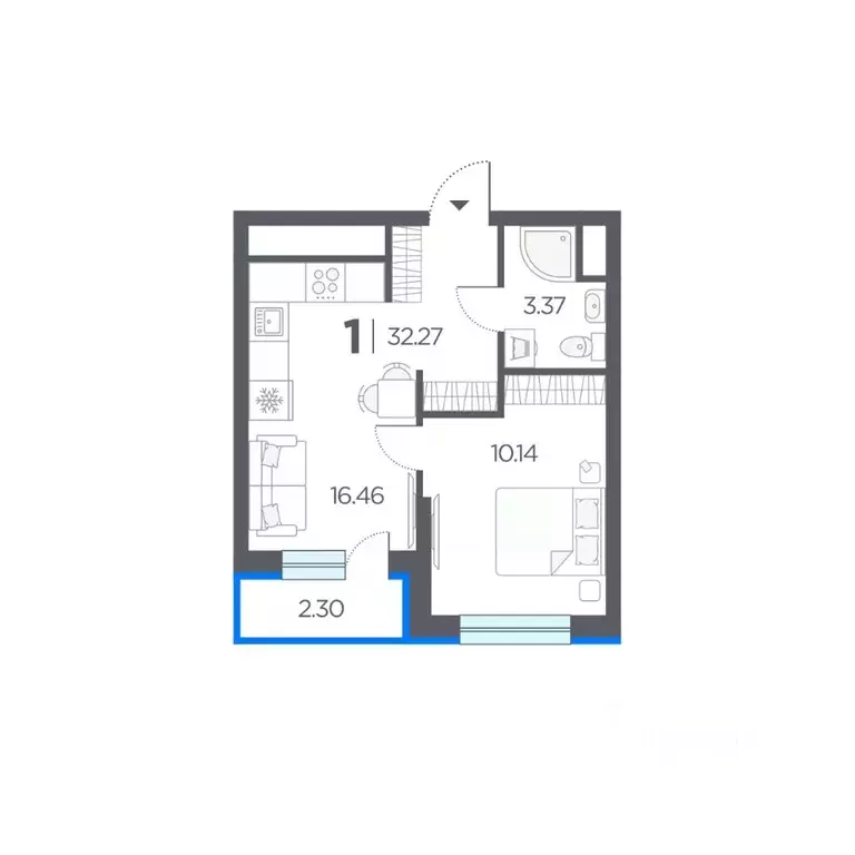 1-к кв. Рязанская область, Рязанский район, Дядьковское с/пос, с. ... - Фото 1