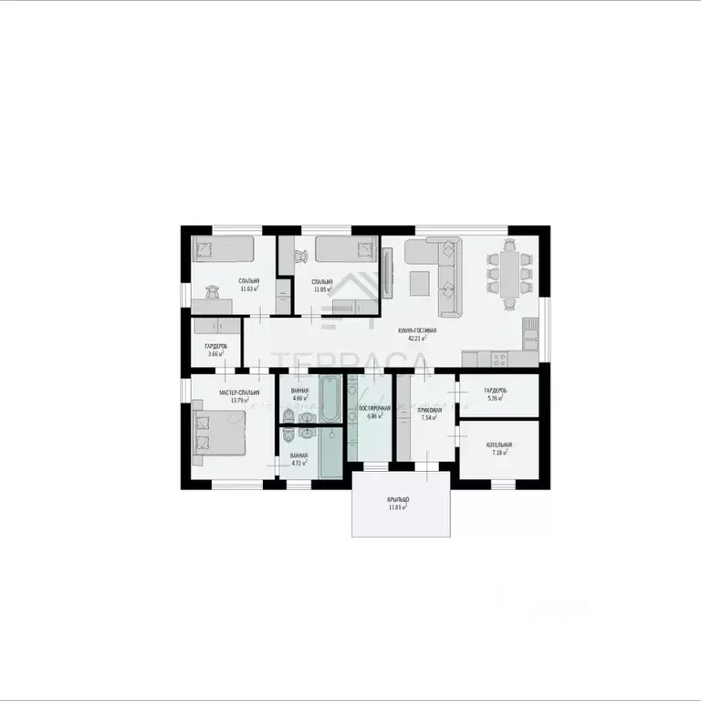 Дом в Ленинградская область, Всеволожский район, Куйвозовское с/пос, ... - Фото 2