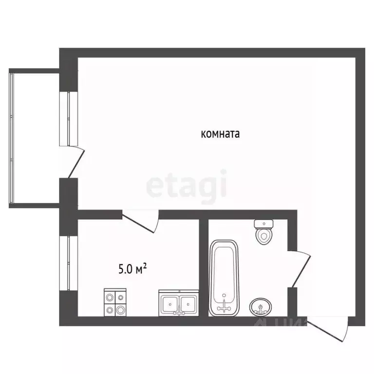1-к кв. Владимирская область, Муром Орловская ул., 5 (30.0 м) - Фото 2