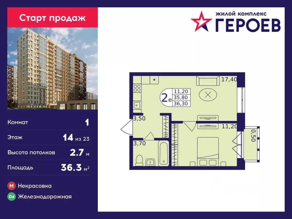 1-к кв. Московская область, Балашиха Железнодорожный мкр, Центр-2 мкр, ... - Фото 1