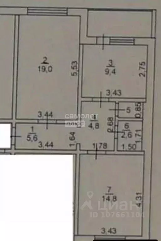2-к кв. Липецкая область, Липецк ул. Бунина, 24 (57.3 м) - Фото 2