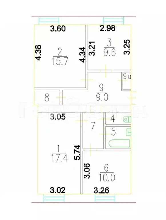 3-к кв. Москва Ярославское ш., 107А (72.4 м) - Фото 2