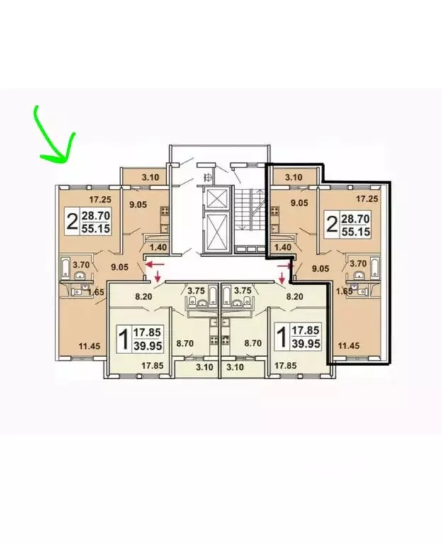 2-к кв. Московская область, Красногорск ул. Вилора Трифонова, 7 (56.0 ... - Фото 2