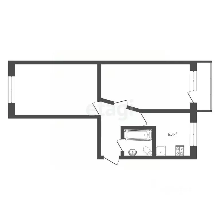 2-к кв. Тамбовская область, Тамбов Тамбов-4 тер., 15 (41.4 м) - Фото 1