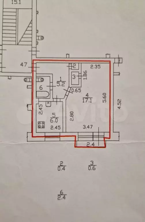 1-к. квартира, 32 м, 3/5 эт. - Фото 0