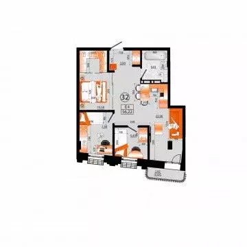 2-к кв. Приморский край, Владивосток Санрайс жилой комплекс (56.22 м) - Фото 1