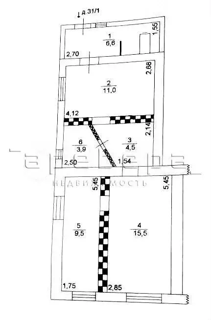 2-к. квартира, 42,6 м, 1/1 эт. - Фото 0