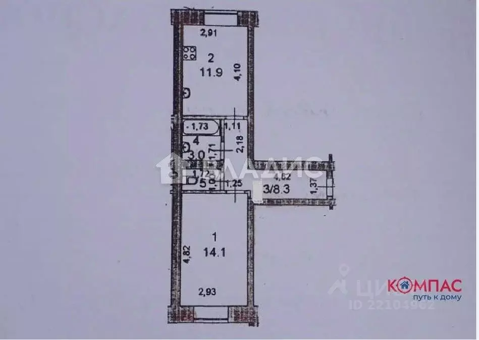 1-к кв. Марий Эл, Йошкар-Ола ул. Васильева, 4Б (39.0 м) - Фото 1
