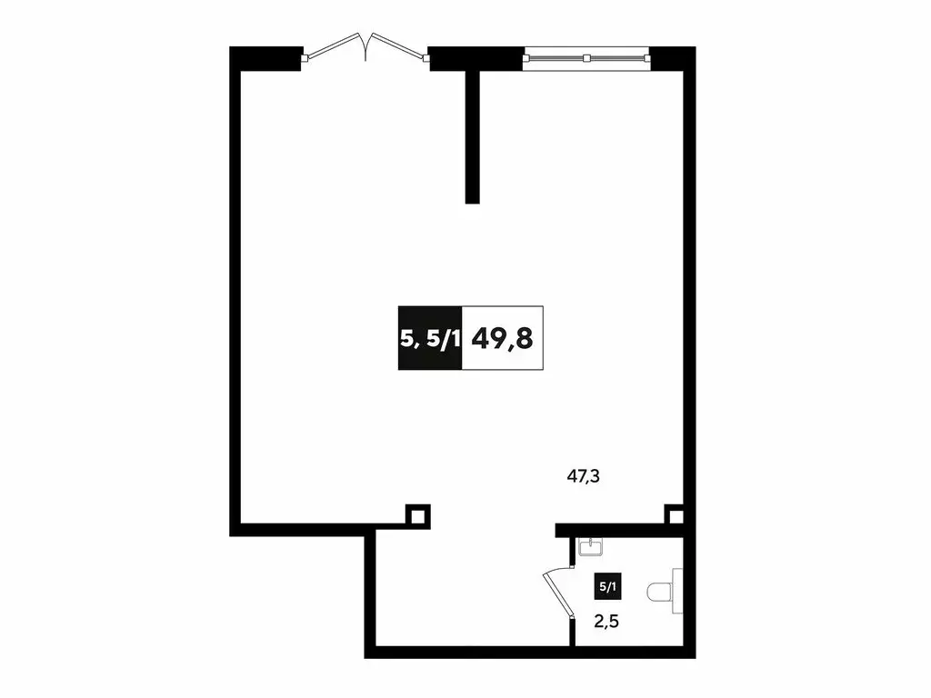 Офис (50.8 м) - Фото 1