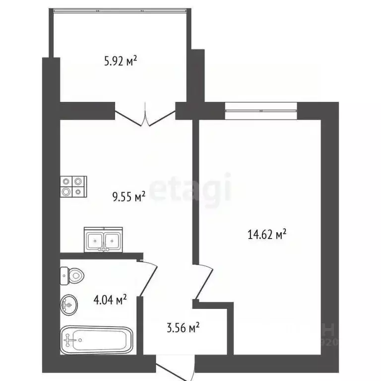 1-к кв. Ярославская область, Ярославль Лебедевская ул., 10 (35.0 м) - Фото 1