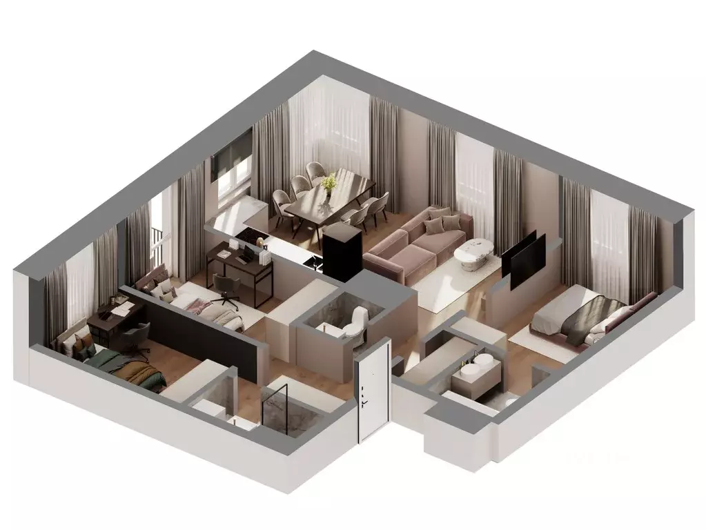 3-к кв. Московская область, Красногорск Центральная ул., 68А (78.96 м) - Фото 1