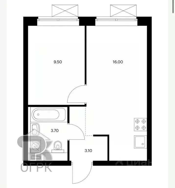 1-к кв. Москва проезд Стройкомбината, 1 (32.3 м) - Фото 2