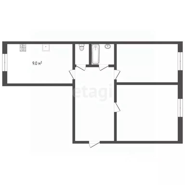 2-к кв. Забайкальский край, Чита Новобульварная ул., 84 (50.6 м) - Фото 1