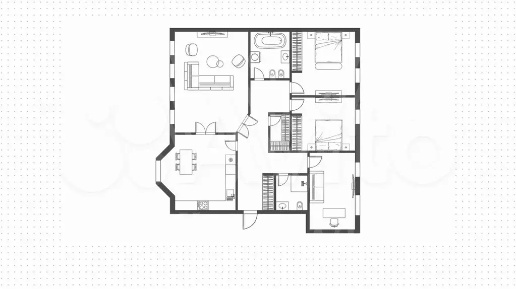 4-к. квартира, 190 м, 2/6 эт. - Фото 0