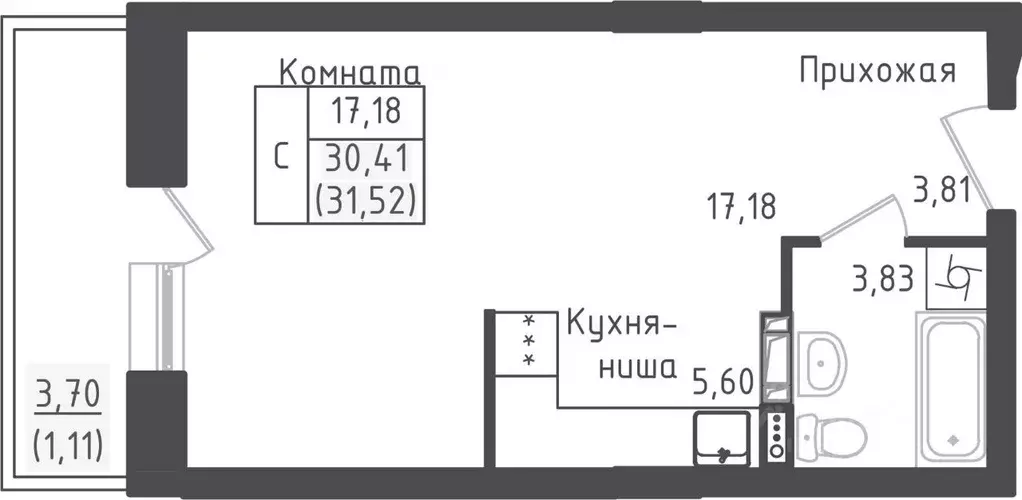 Студия Московская область, Дмитровский муниципальный округ, д. Рыбаки ... - Фото 1
