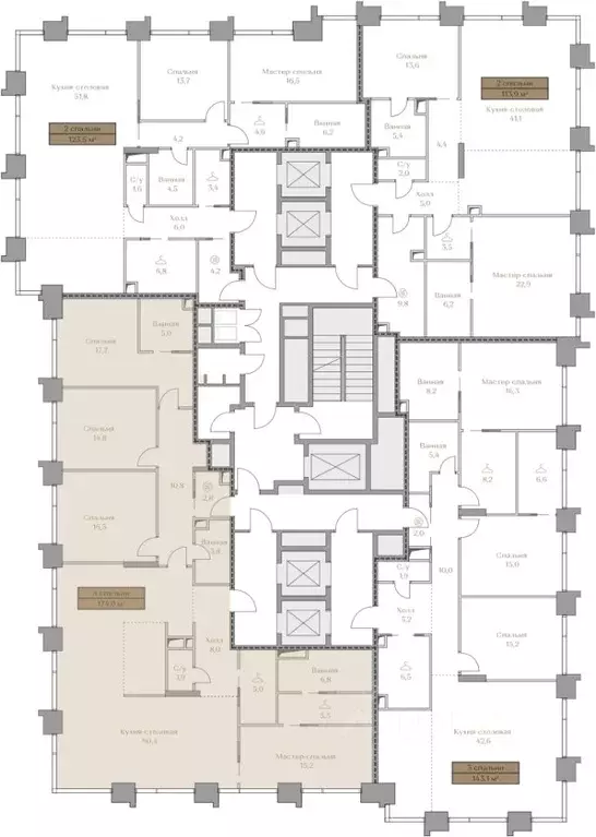 4-к кв. Москва Коллекция Лужники жилой комплекс (174.0 м) - Фото 1