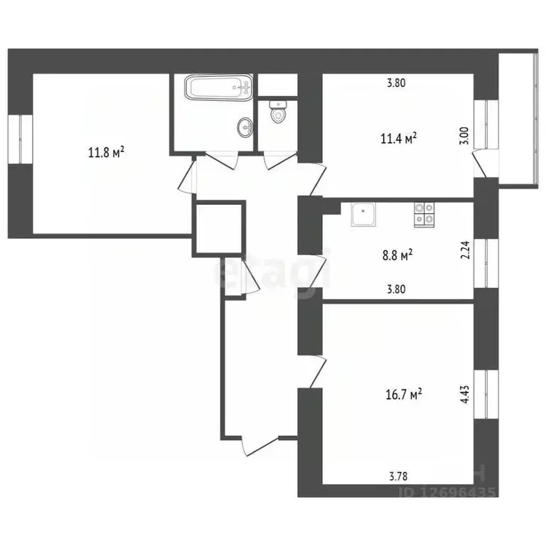 3-к кв. Москва Таганская ул., 31/22 (63.3 м) - Фото 2