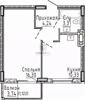 Свободной планировки кв. Новосибирская область, Новосибирск ул. Ясный ... - Фото 1