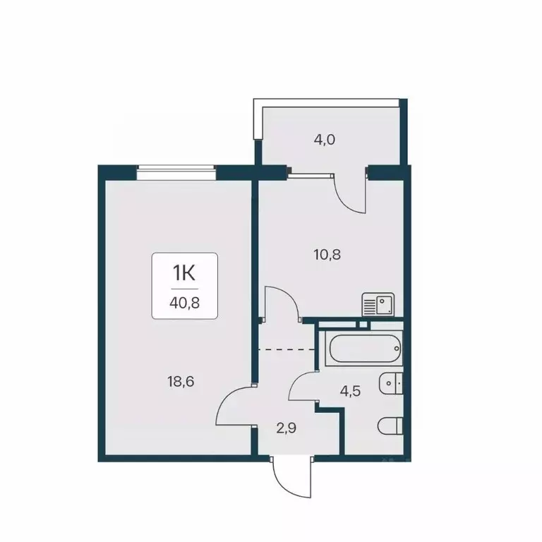 1-к кв. Новосибирская область, Новосибирск Игарская ул., 6 (40.8 м) - Фото 0