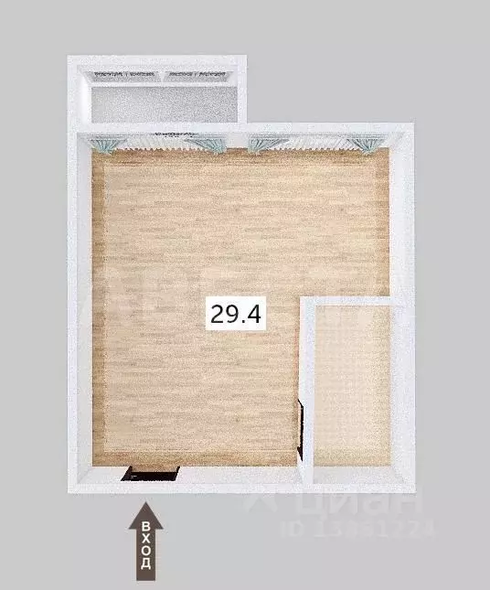 Студия Омская область, Омск Городок Нефтяников мкр, ул. 2-я ... - Фото 2